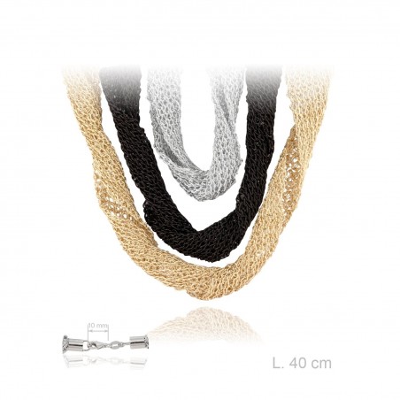 Lurex necklace, length: 40cm