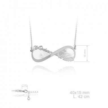 Silver Necklaces with Mother of Pearl 