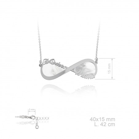 Silver Necklaces with Mother of Pearl 