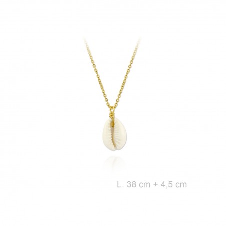 Gargantilla Concha Natural Dorada