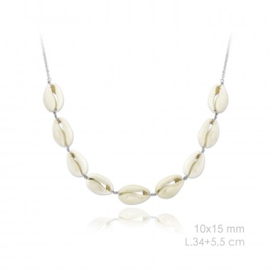 Silver Necklaces with Mother of Pearl 