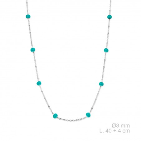 Gargantilla Bolitas esmalte Verdes