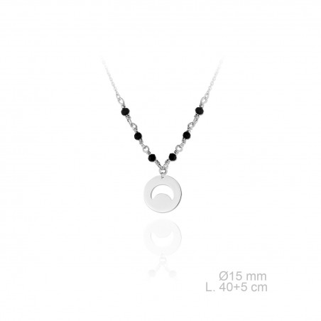Gargantilla Luna Piedra Negra