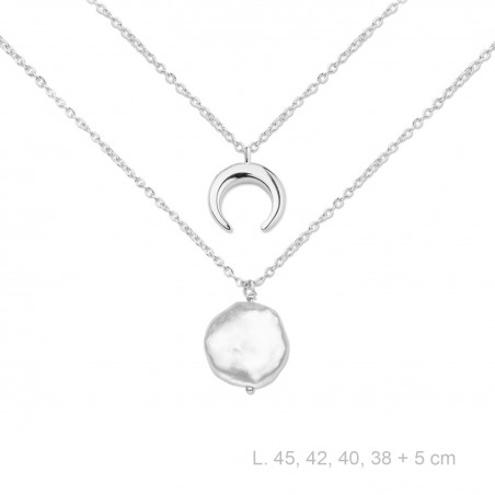 Gargantilla D. Luna y Perla Nat. Redonda