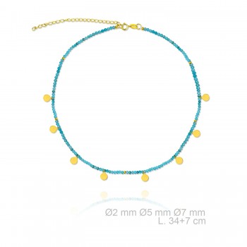 Garg. Turquesa Chapas Dorada