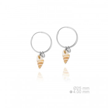 Silver Earrings with Mother...