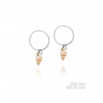 Silver Earrings with Mother...