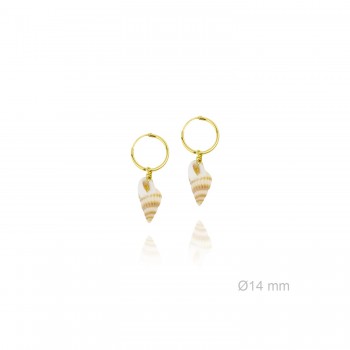 Aros 14mm Caracola Dorado