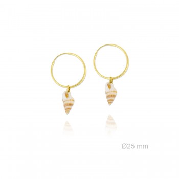 Aros 25mm Caracola Dorados