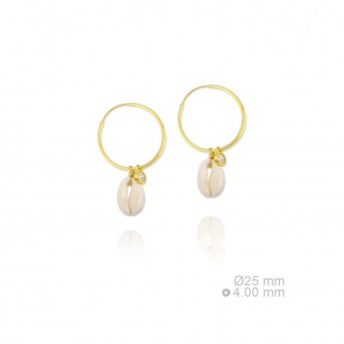 Aros 25mm Concha N. Chatón Dorados