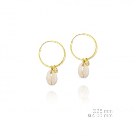 Aros 25mm Concha N. Chatón Dorados