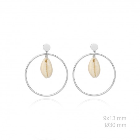 Silver Earrings with Mother of Pearls
