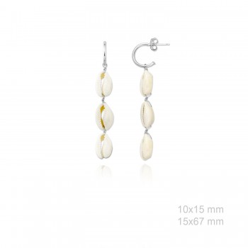 Silver Earrings with Mother...