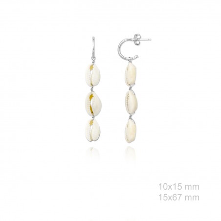 Silver Earrings with Mother of Pearls