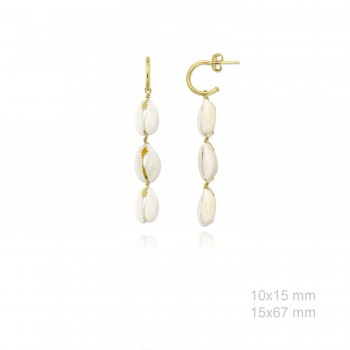 Silver Earrings with shell