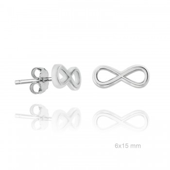 Pendientes infinito con nacar