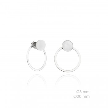 Silver Earrings with Mother...