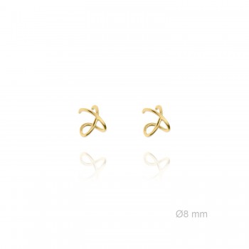 Ear Cuff Cruzados Dorados