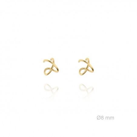 Ear Cuff Cruzados Dorados