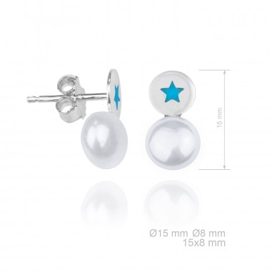 Earrings Omega lock