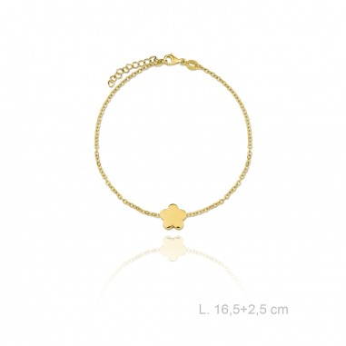 Pulsera cadena Flor Dorada