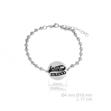 Pulsera Maestra Cadena "La mejor profe"