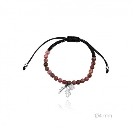 Pulseira de Prata Esterlina e Macramê