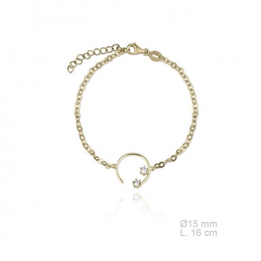 Pulsera Karma dorado circ.