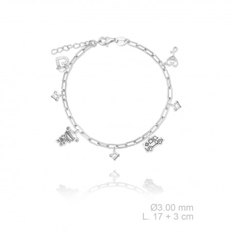 Pulseras de plata con Zirconitas 