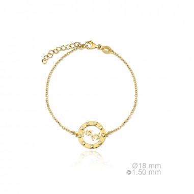 Pulsera Mamá circ. Dorada