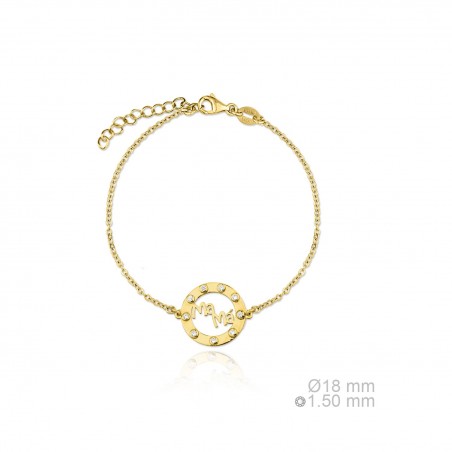 Pulsera Mamá circ. Dorada