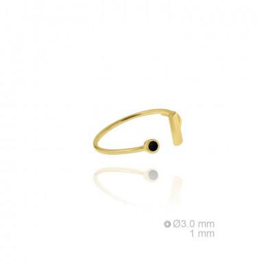 Anel de Prata Esterlina e Zircônia