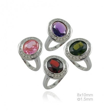 Sortijas de plata con zirconitas esgastadas 