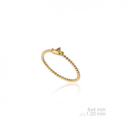 Sortija Capri Barco Papel N12 Dorado