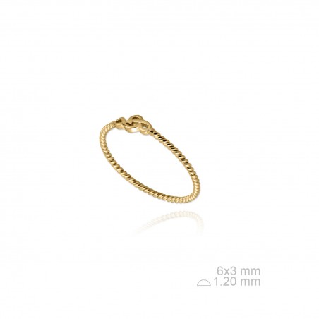 Sortija Capri Clave Sol n.12 Dorada