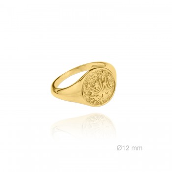 Sortija/Sello Moneda Dorado