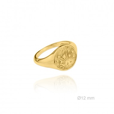 Sortija/Sello Moneda Dorado