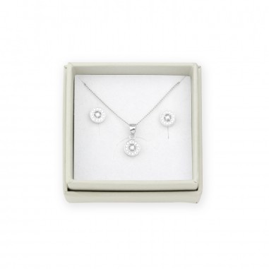 Ensemble en argent sterling et zircone