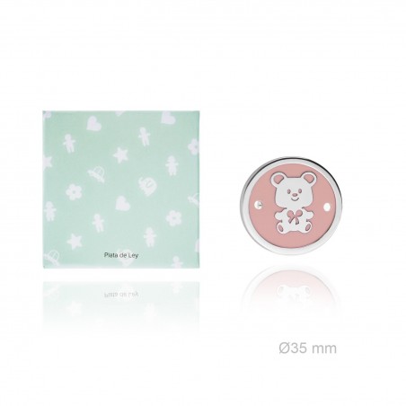 Alfiler pasta de color y plata de ley