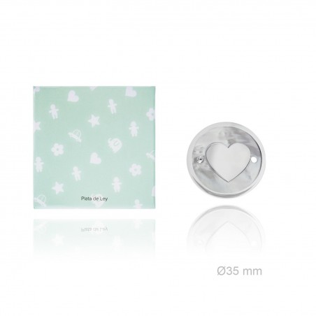 Alfiler pasta de color y plata de ley