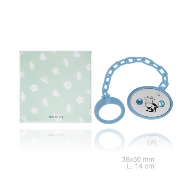 Porte-sucette en Argent avec clip en résine