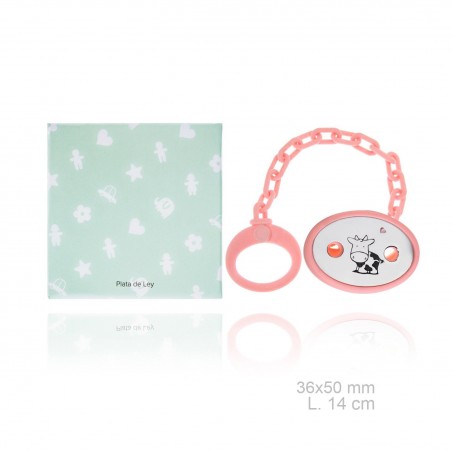 Chupeta em Prata Esterlina com clipe de resina