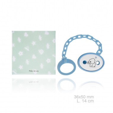 Porte-sucette en Argent avec clip en résine