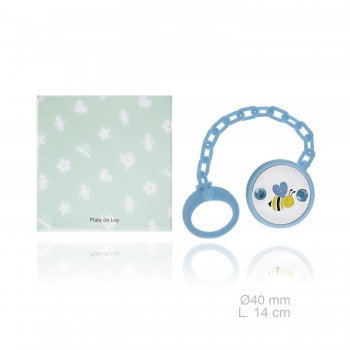 Silver Pacifier with resin...