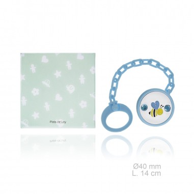 Silver Pacifier with resin clip