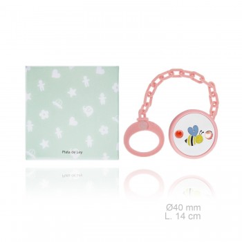 Silver Pacifier with resin...