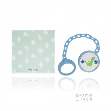 Silver Pacifier with resin clip