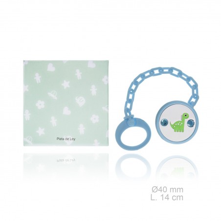 Silver Pacifier with resin clip