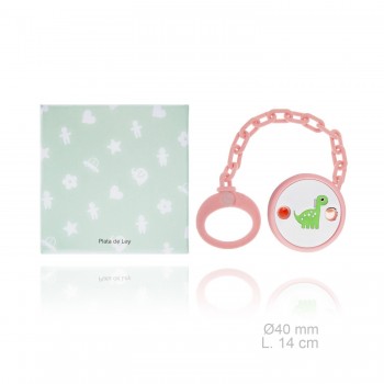 Silver Pacifier with resin...