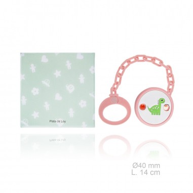 Porte-sucette en Argent avec clip en résine